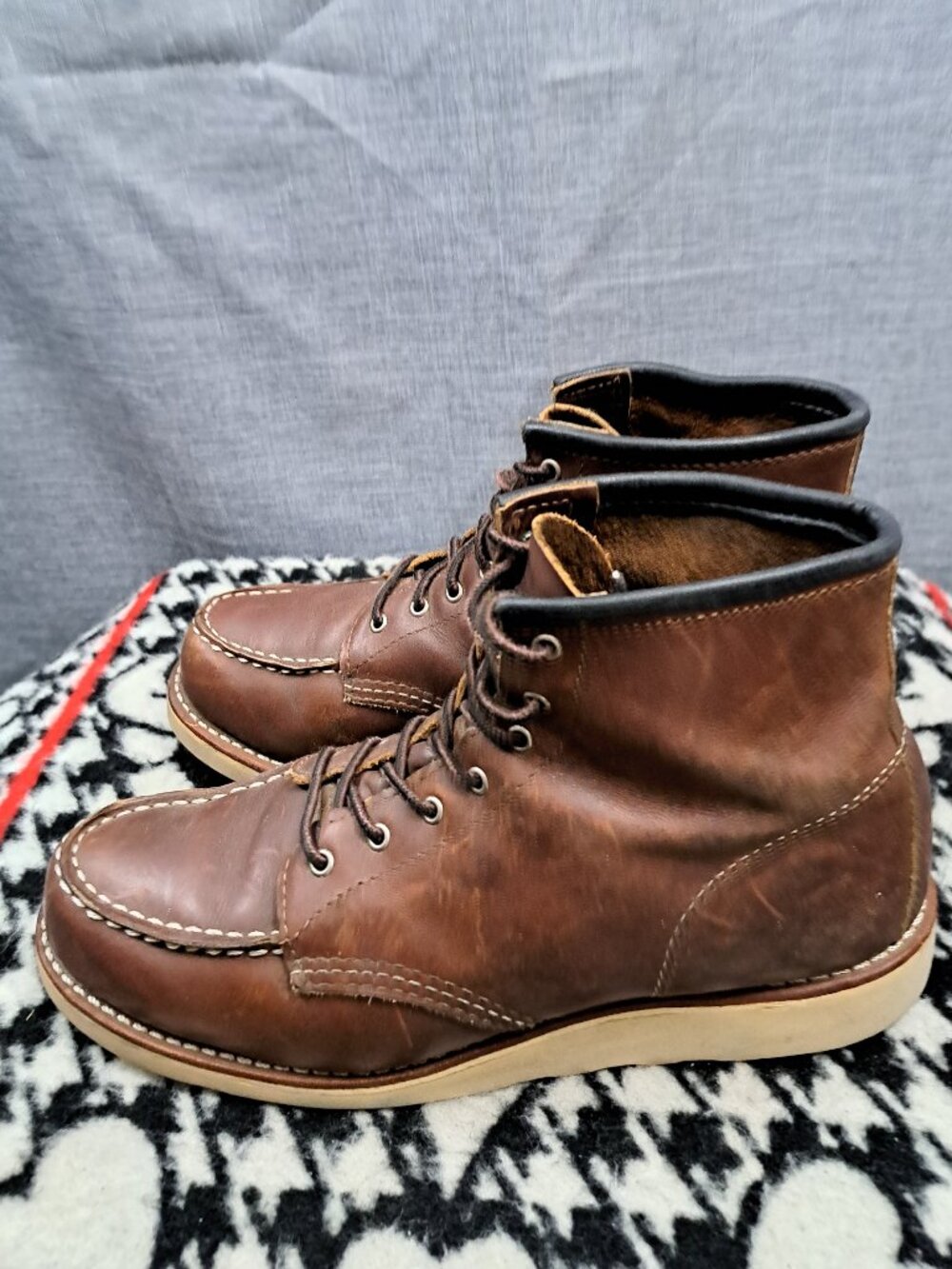 Red Wing Shoes Brown Leather Moc Toe Boots
